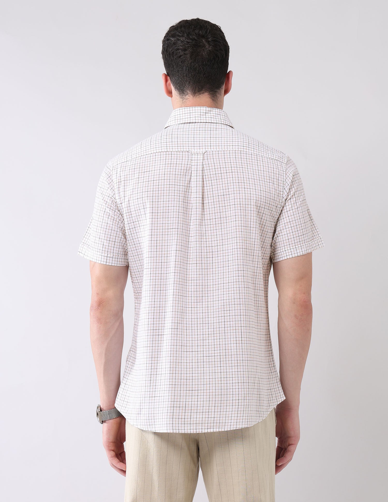 City Chronicles Modern Slim Fit Tartan Checked Shirt