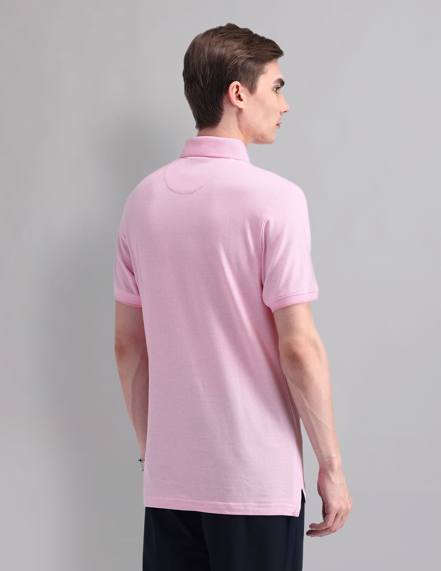 Style Essential Cotton Heathered Polo Shirt