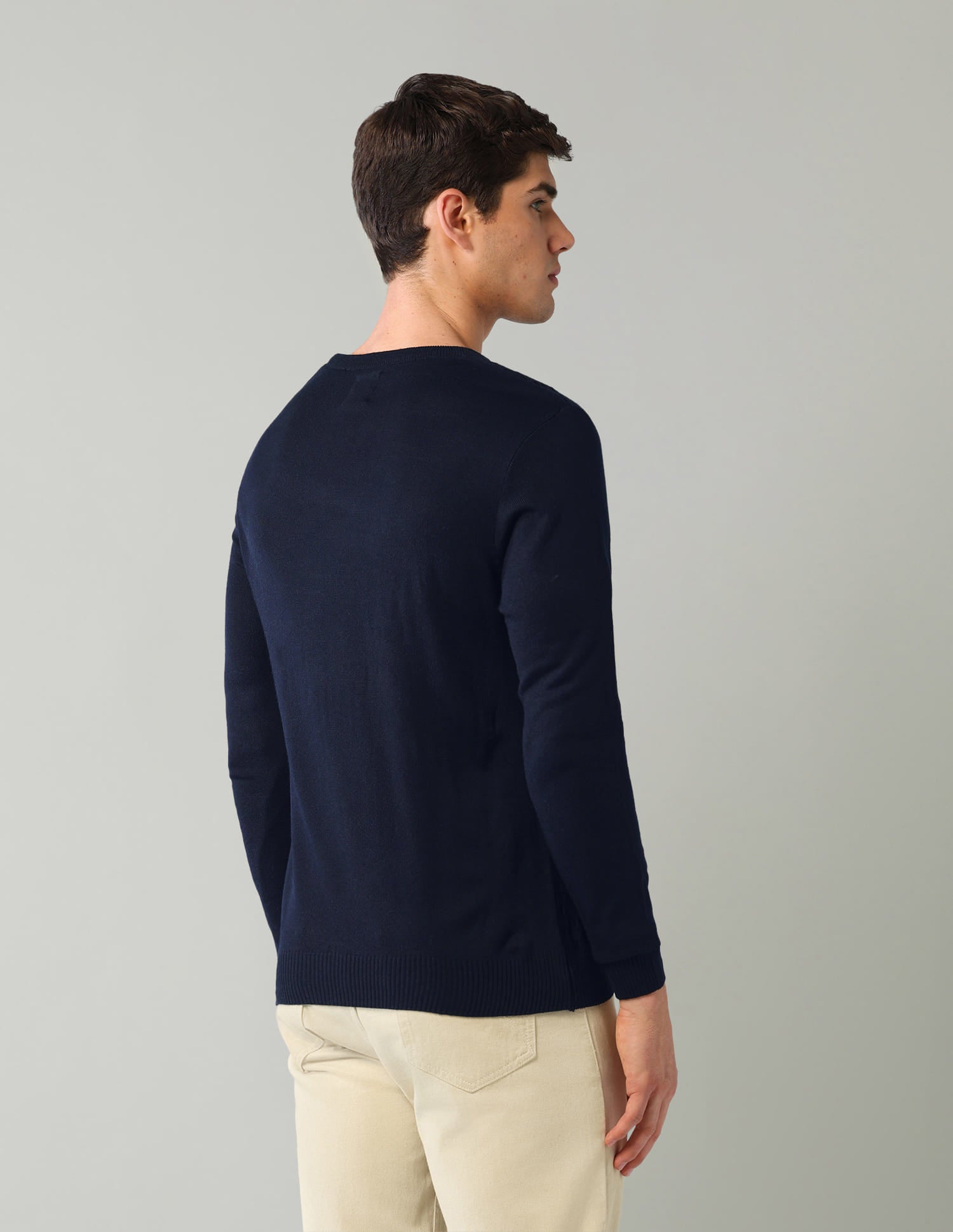 Patterned Knit Mens Sweater