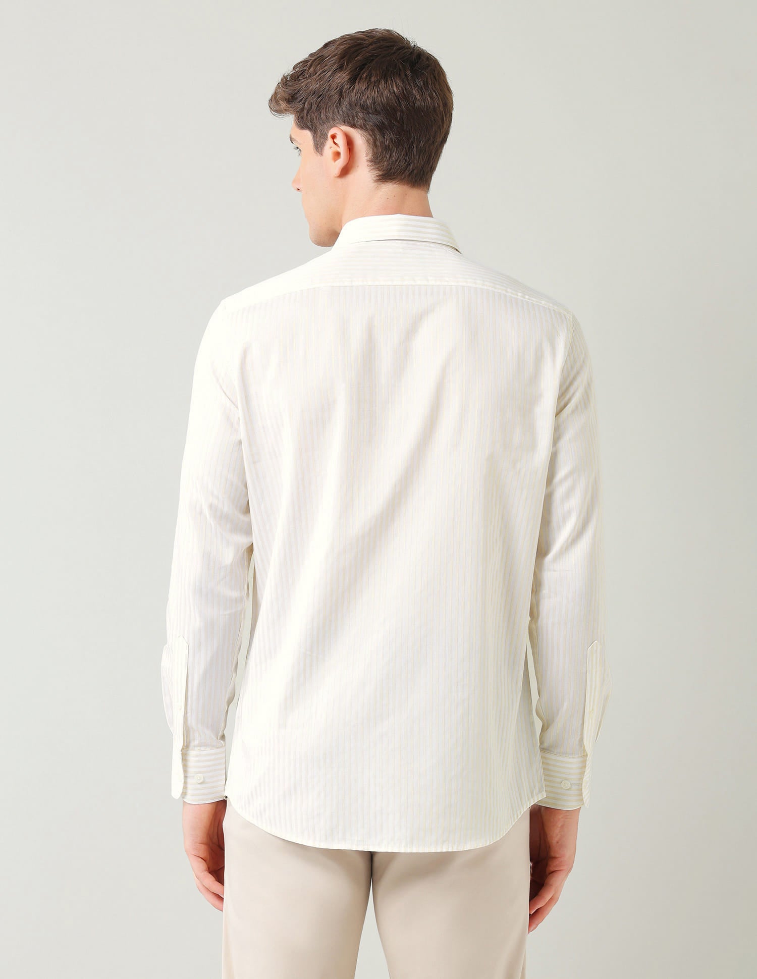 Vertical Striped Dobby Weave Regular Fit Shirt