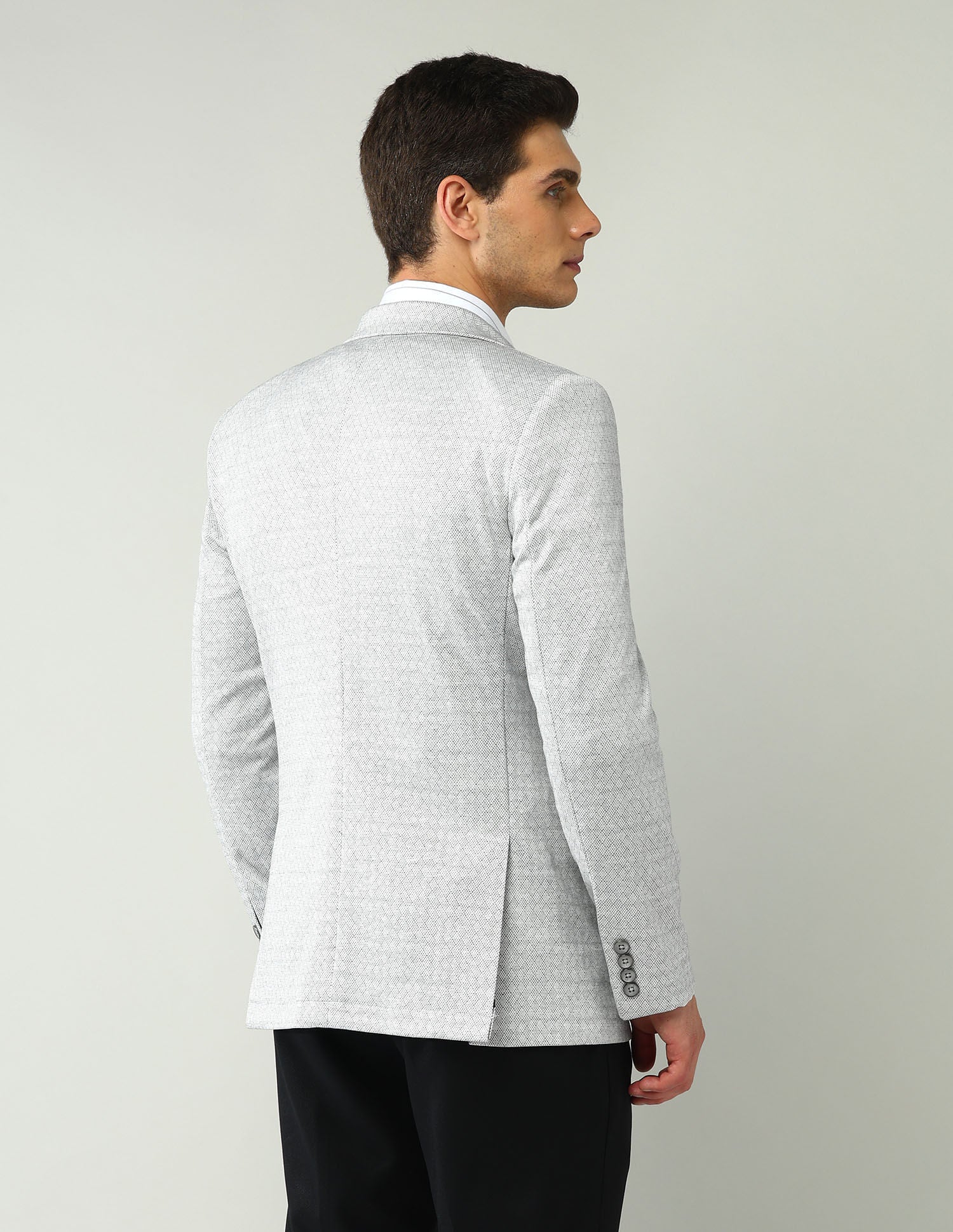 Office-Powered Tailored Fit Textured Blazer