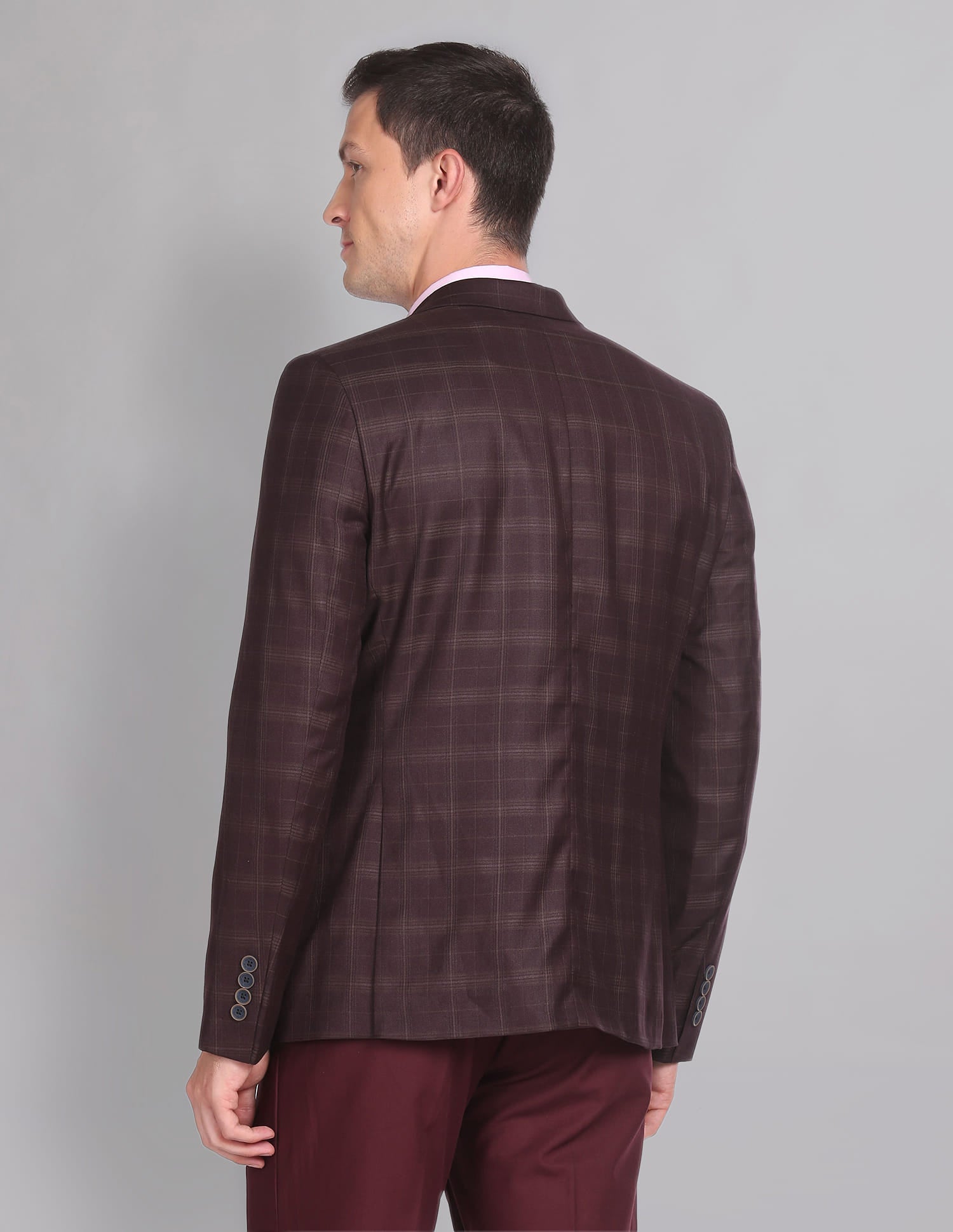 Tartan Check Tailored Regular Fit Blazer