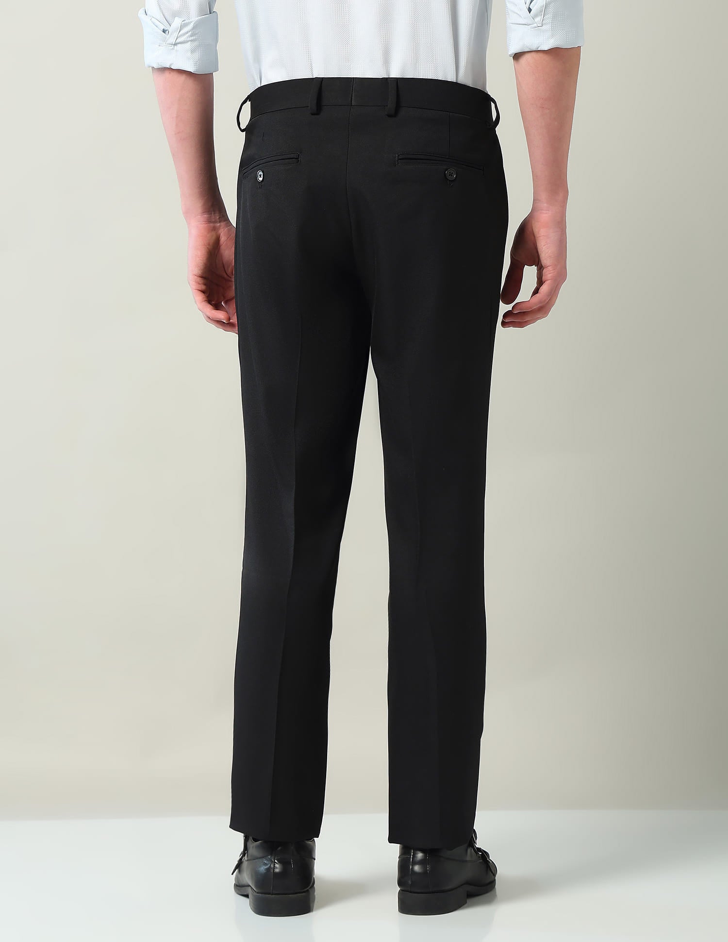 Mid Rise Pleated Formal Trousers