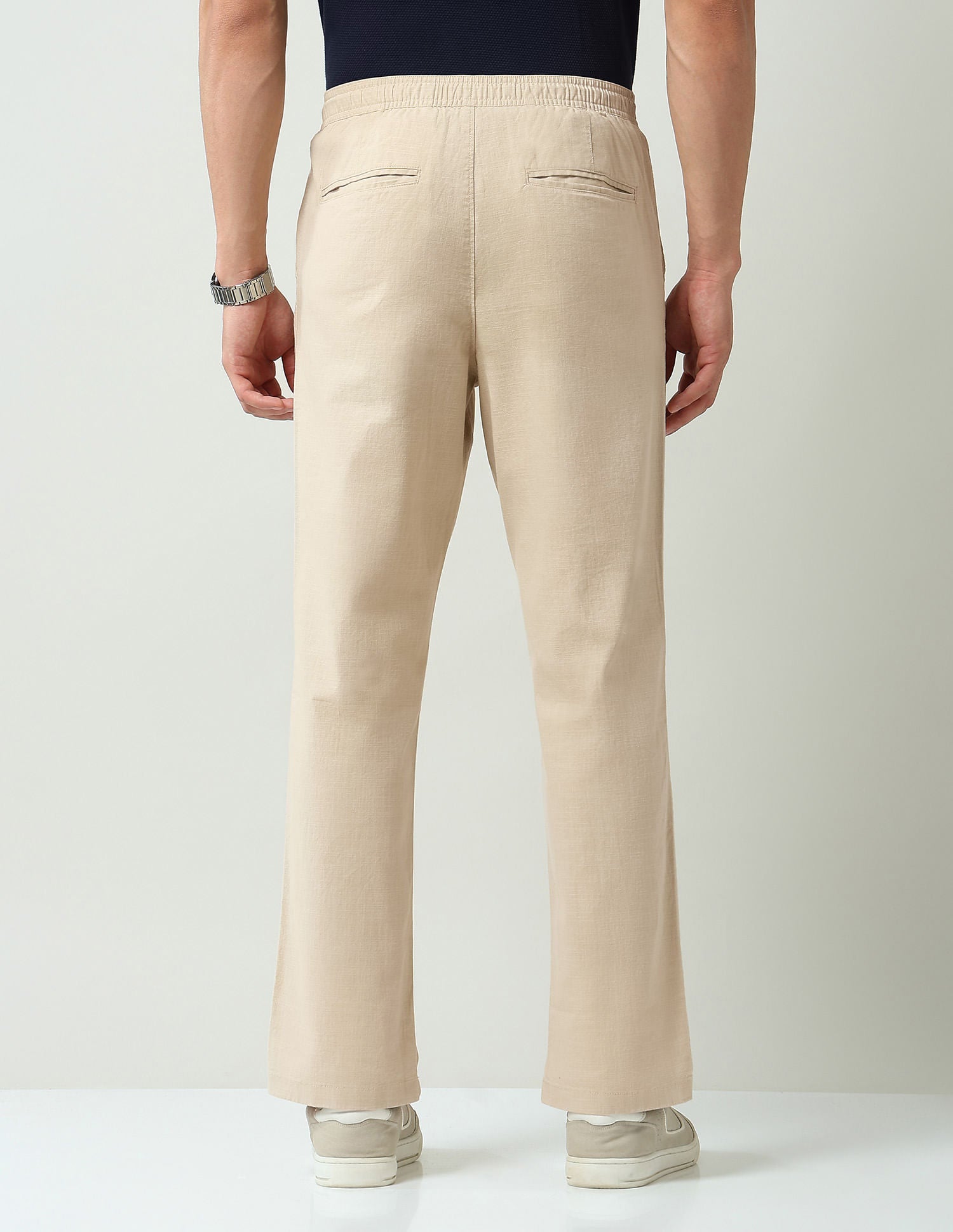 Work Essential mid Rise Regular Fit Trousers