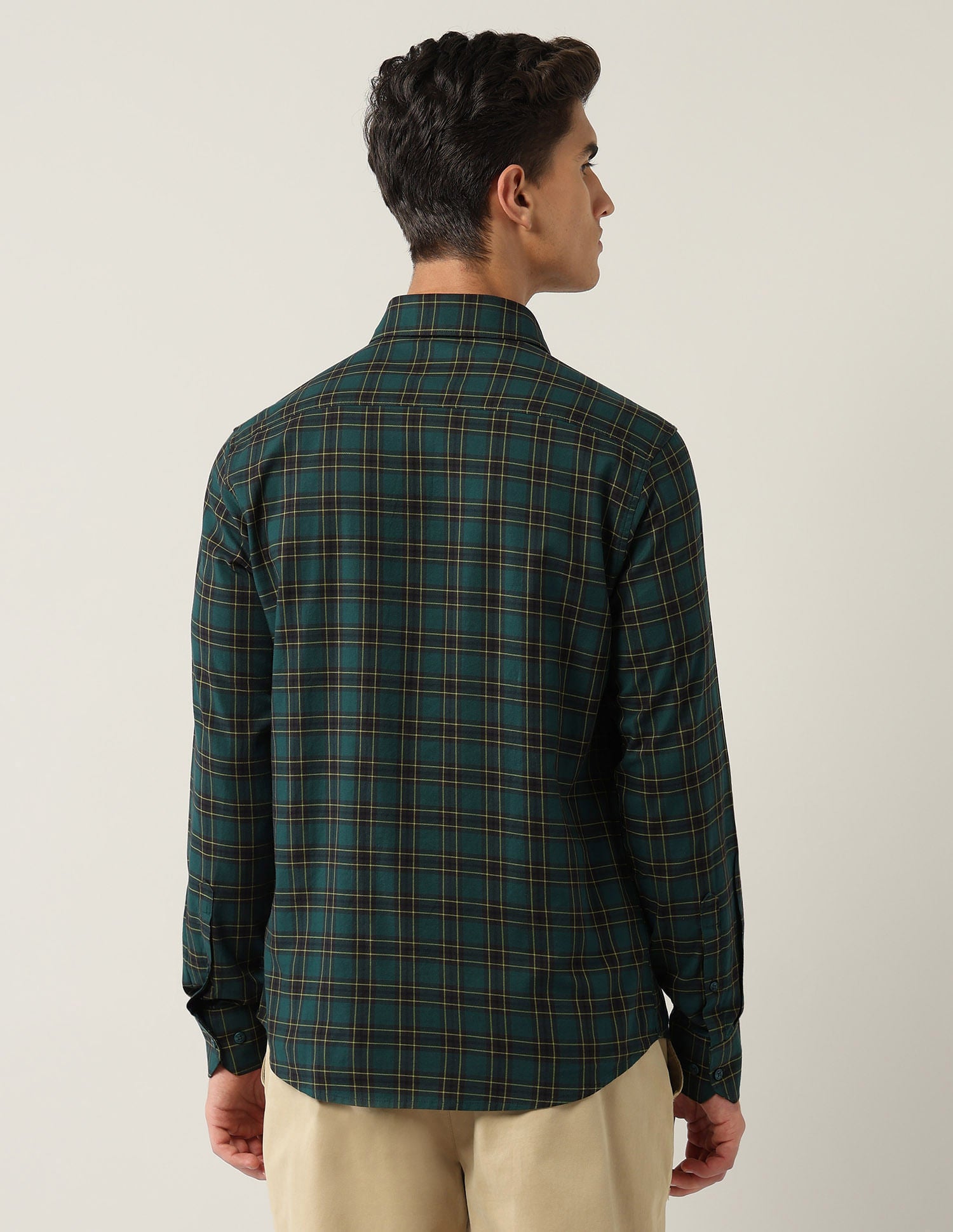City Chronicles Modern Slim Fit Tartan Checked Shirt