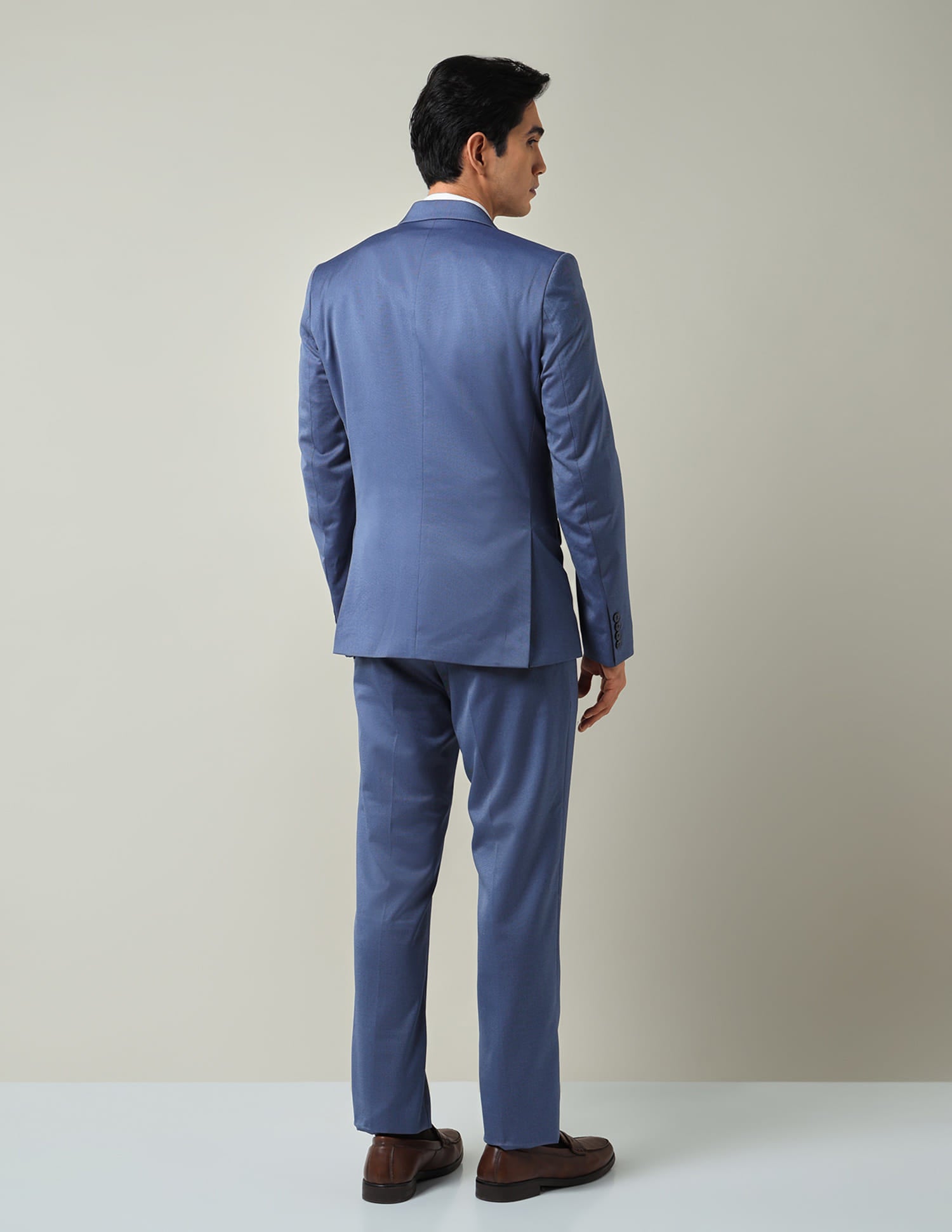 Boardroom Essential Solid Regular Fit Dobby Weave Suit