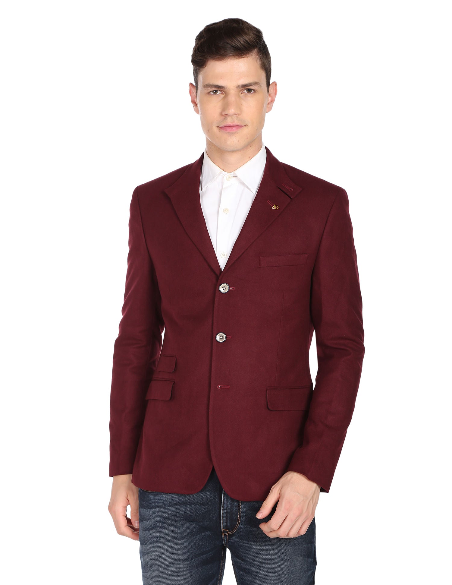 Modern Luxe Solid Twill Convertible Collar Blazer