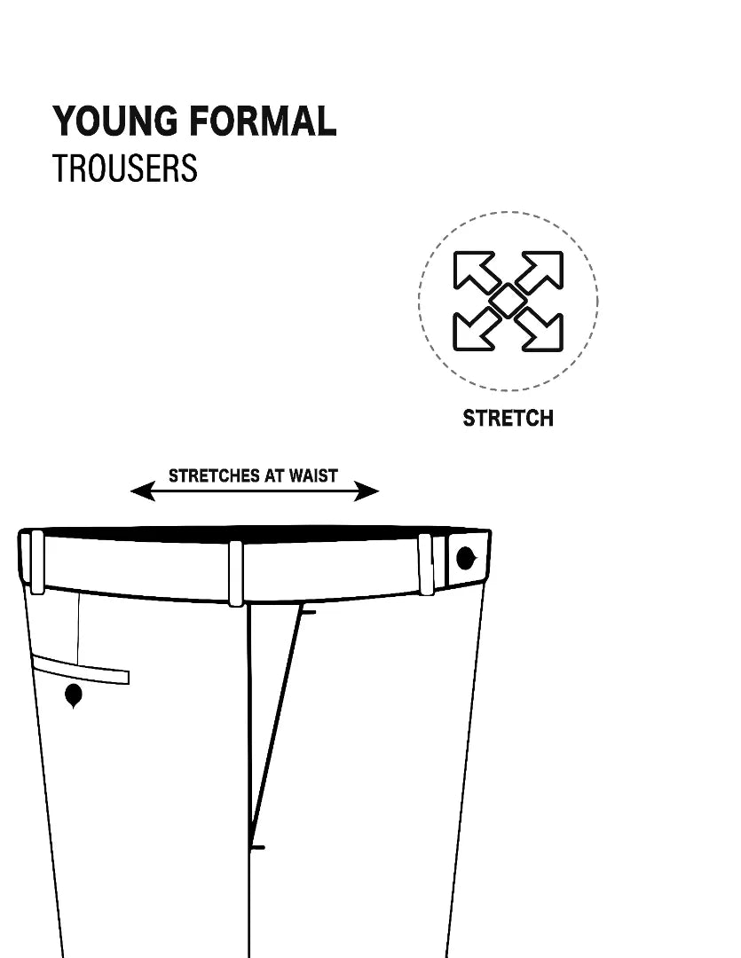 Boardroom Ready Super Slim Fit Young Formal Trousers